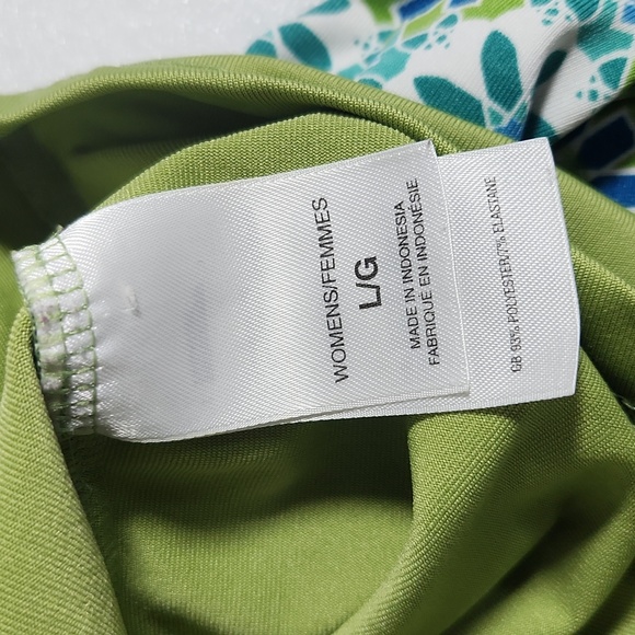 North Face Vapor Wick Colorful Shirt size L Green Purple Pink - Picture 8 of 13